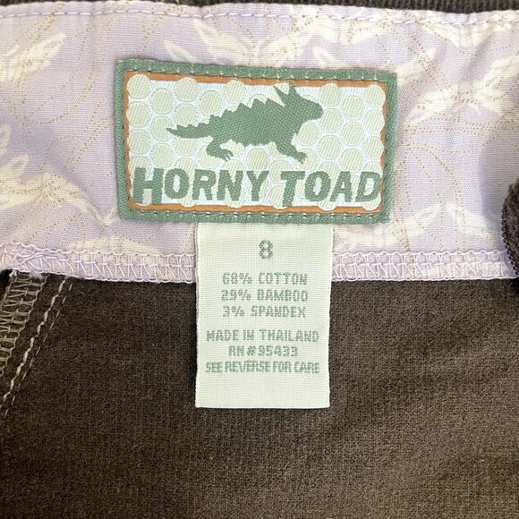 Horny Toad Bamboo Corduroy A-Line Ruffled Skirt Brown Size 8 Y2K Granola Girl - Picture 7 of 10